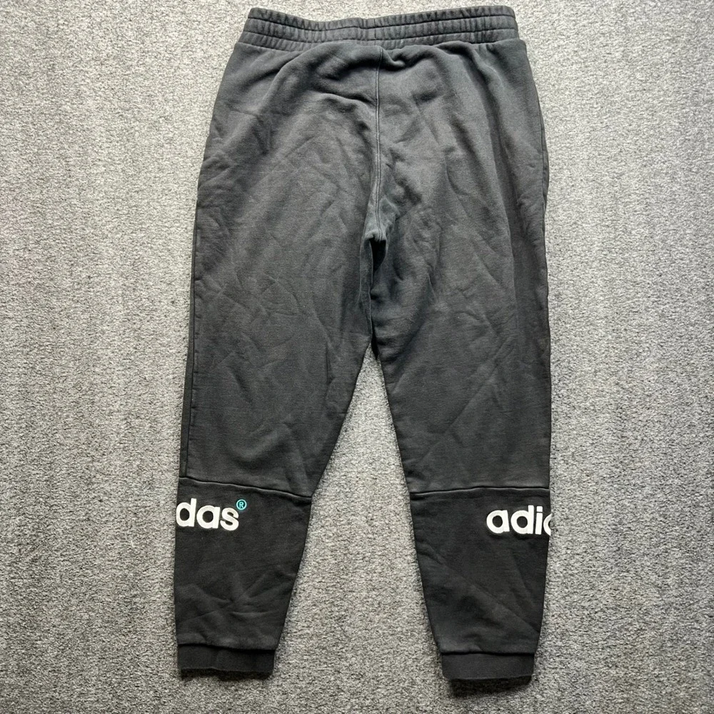 Adidas Originals Sweatpants Mens Large Black Trefoil Split Logo Joggers L - Picture 2 of 14